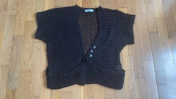 Gilet noir ajouré femme Ornapatil