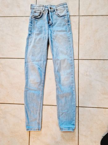 Jean pantalon xs taille 34 bleu zara