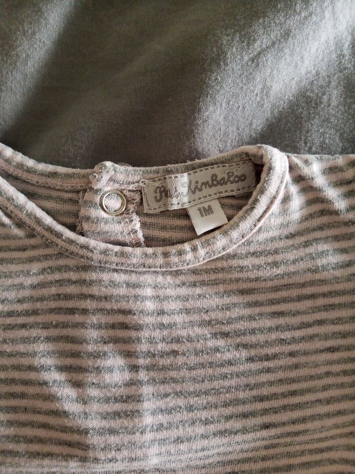 Ensemble à rayures roses / gros 1 mois - photo numéro 3