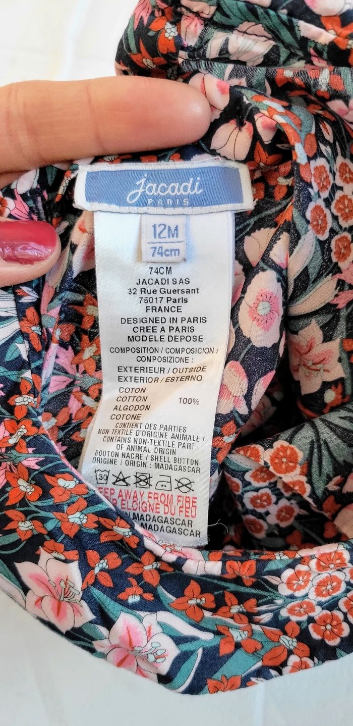 Blouse Jacadi en Liberty 12 mois - photo numéro 3