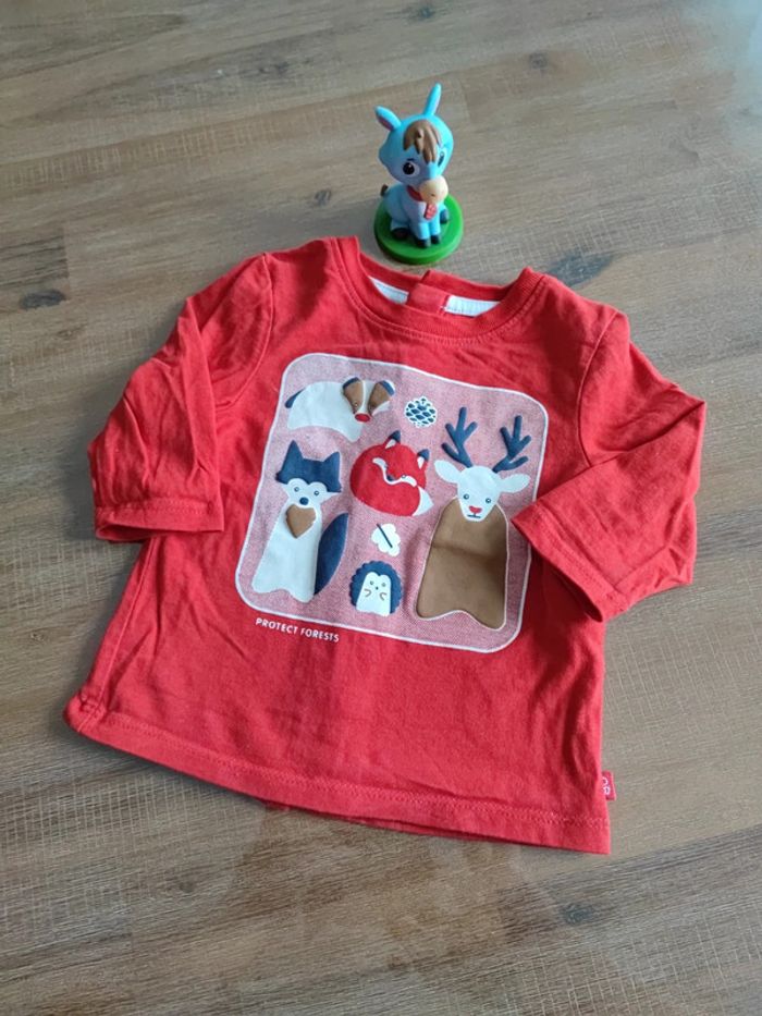 Tee-shirt manches longues rouges