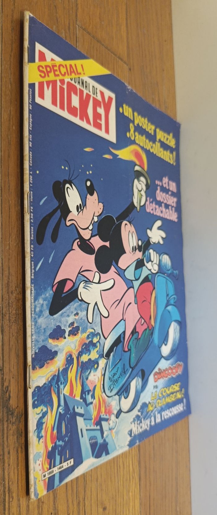 Ancien Journal de Mickey avec cadeau Dossier Tour de France Poster + vignettes N°1464 1980 vintage - photo numéro 10