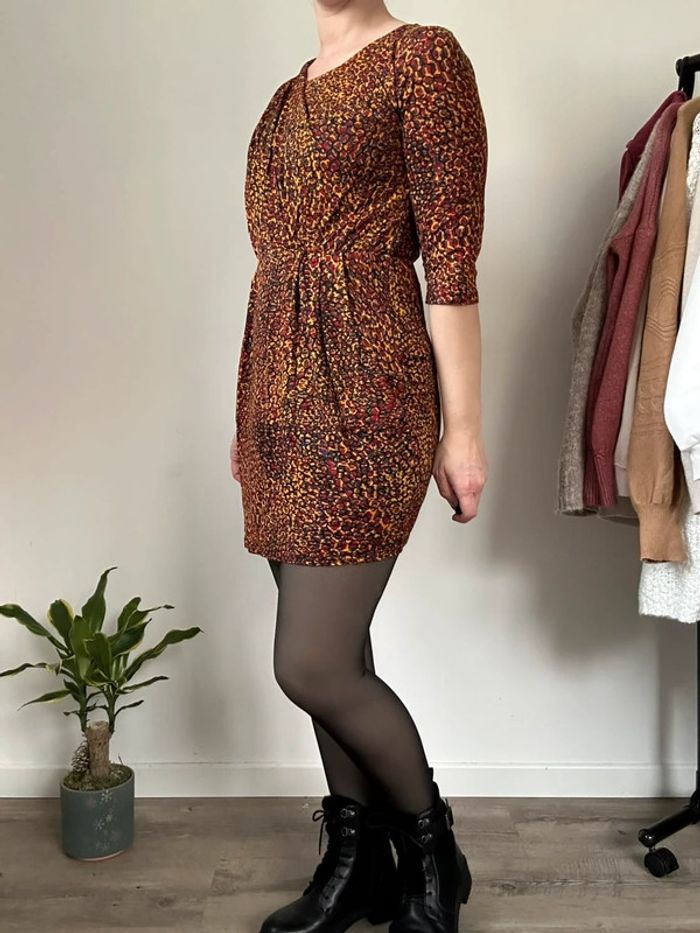 3 Suisses Robe orange à motif – Taille 36 – Très bon état - photo numéro 9