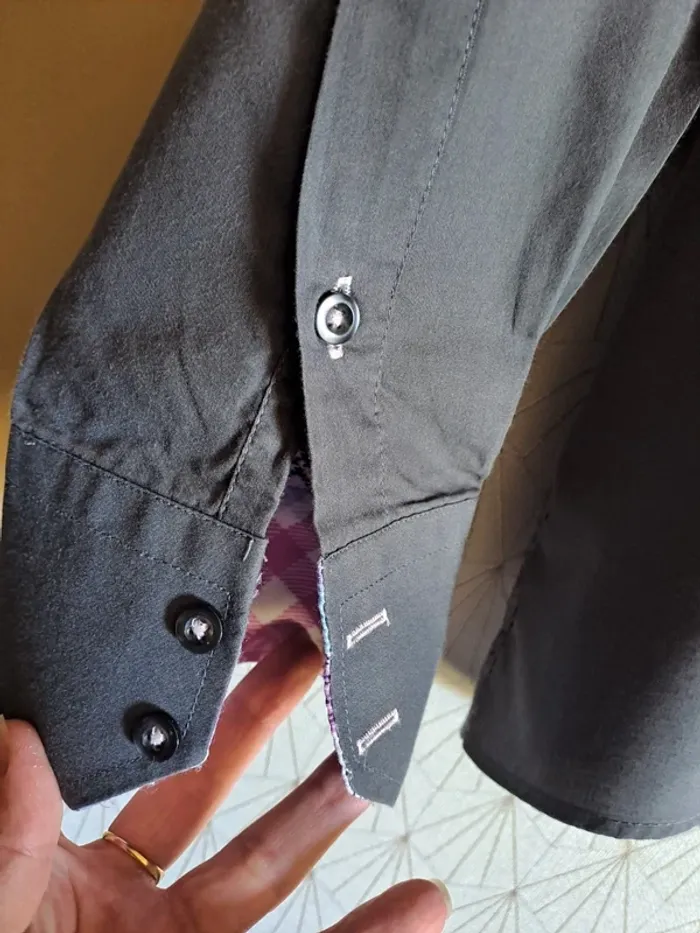 Chemise homme grise Enzo Di Milano L 41/42 comme neuve - photo numéro 5