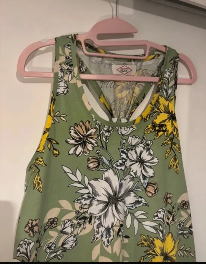 Débardeur fleuri Lee Cooper vert XL neuf - photo numéro 2