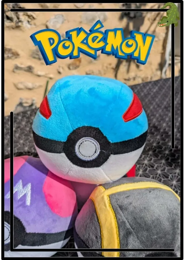 SuperBall en peluche bleu