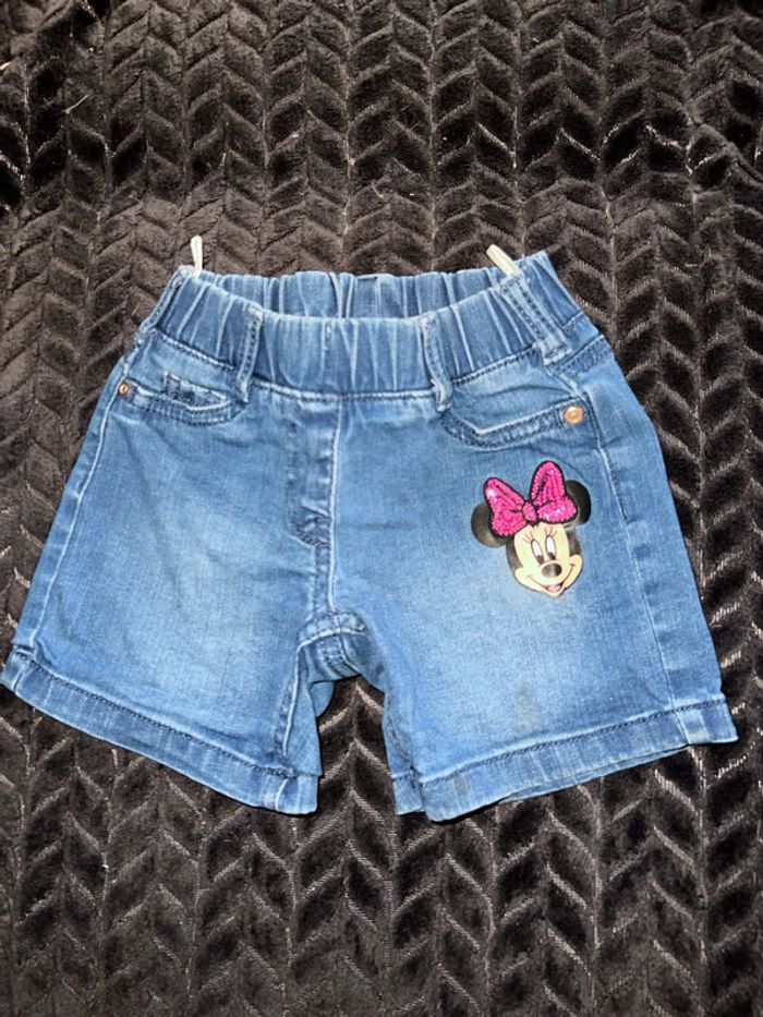 Short en jeans Disney Minnie taille 104/4 ans