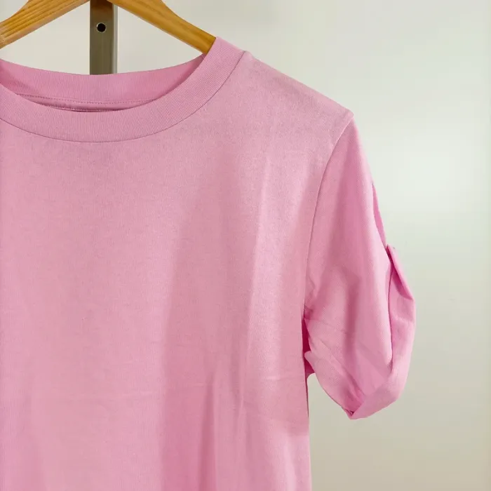 T-shirt rose uni Topshop manches courtes basique casual taille 38/40 coton A1341 - photo numéro 2