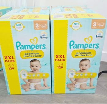 Lot de 2 paquets couches Pampers taille 3 premium XXL