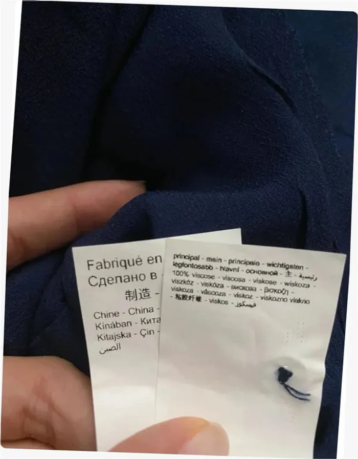 Robe ceinturée bleu marine Promod - photo numéro 11