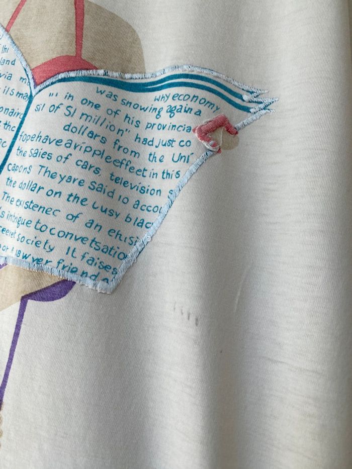 T-shirt blanc motifs dessin femme vintage Jessica J M - photo numéro 8