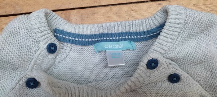 Pull léger Okaïdi 18 mois marinière - photo numéro 2