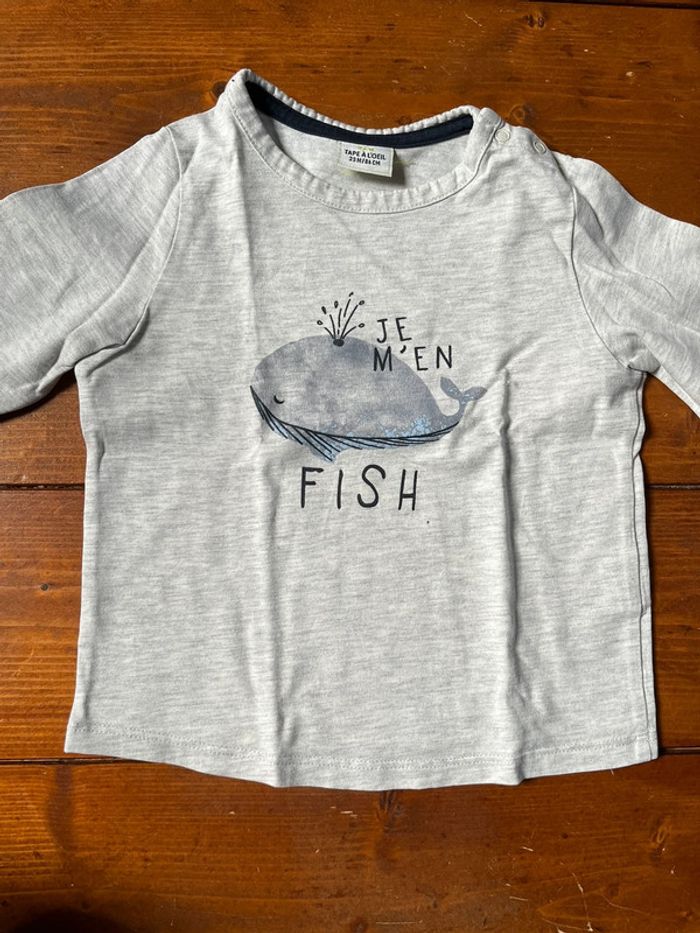 TEE shirt manches longues enfant bébé garçon - photo numéro 2