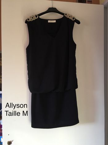 Robe noire bi-matière Allyson taille M