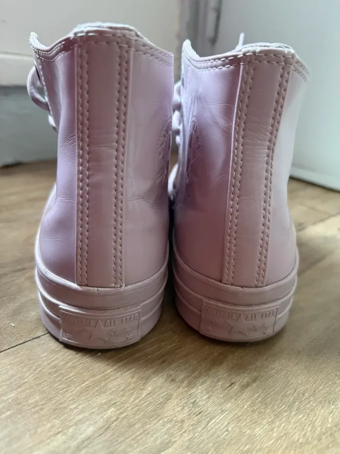 Converse Chuck Taylor All Star montantes – Vernis rose poudré – Taille 38 - photo numéro 4