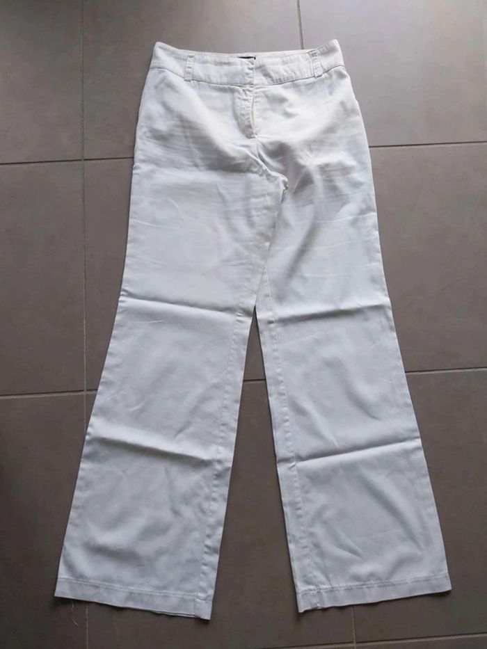 Pantalon en toile  blanc cassé T38 - photo numéro 5