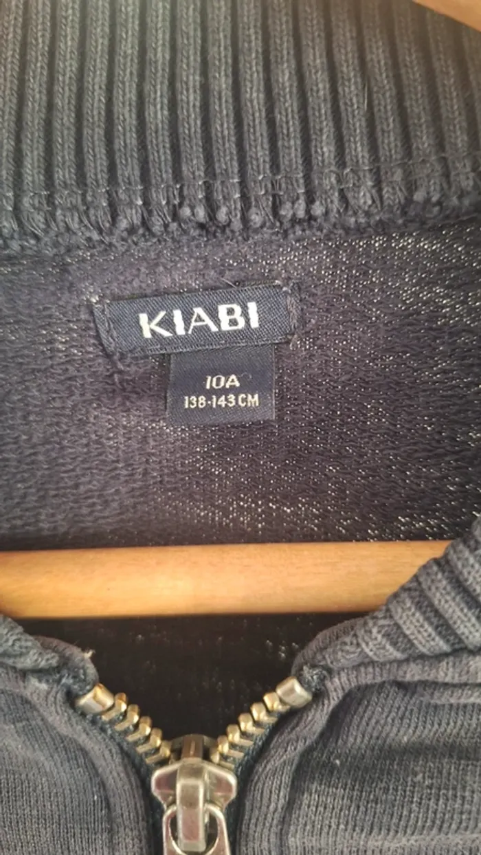 Gilet zippé marine garçon 10 ans kiabi - photo numéro 4