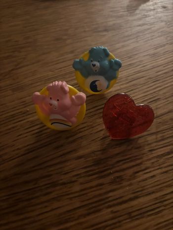 Lot de 3 bagues en plastique