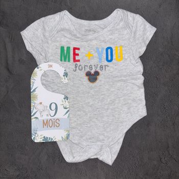 Body gris Mickey unisexe Primark Disney / 9 mois / Très bon état