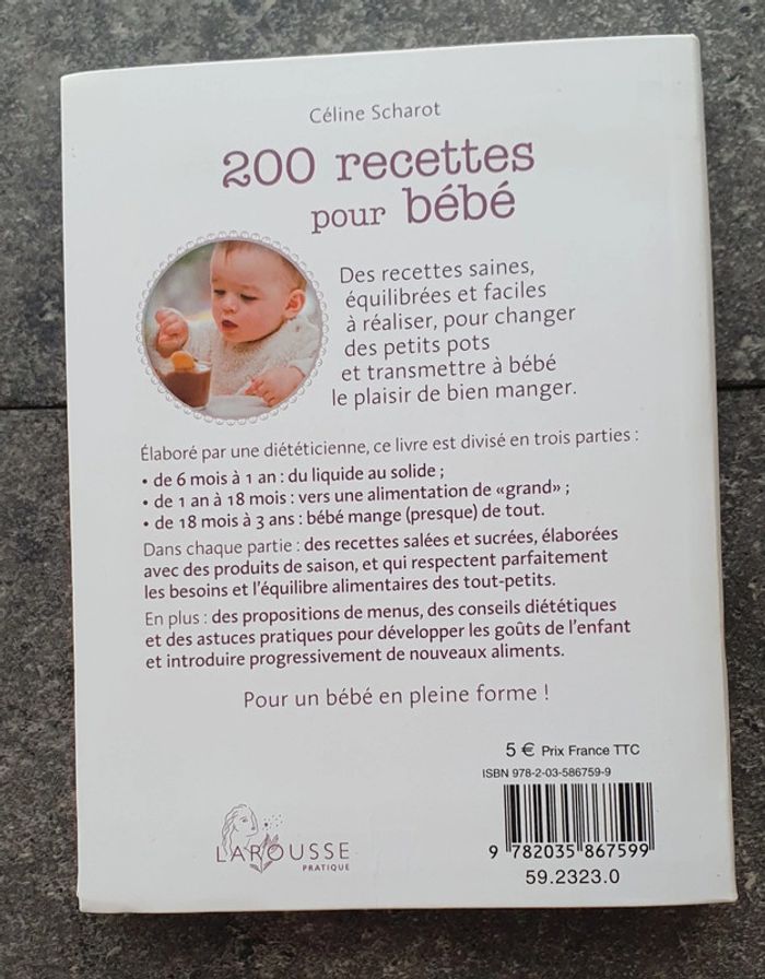 Livre 200 recettes pour bebe - photo numéro 2