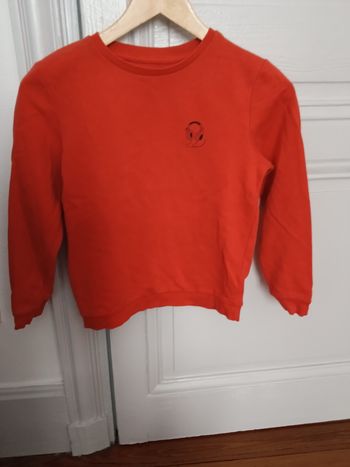 Sweat Kiabi corail et noir