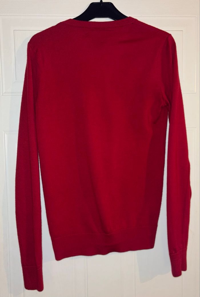 Pull Ralph Lauren Neuf Rouge/Bordeaux Logo Coloré - Taille M/38 - photo numéro 6