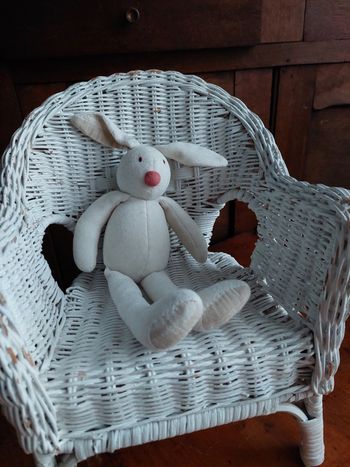 Doudou hochet Martin le lapin Moulin Roty
