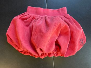 Adorable jupe boule velours corail Obaibi 3 ans
