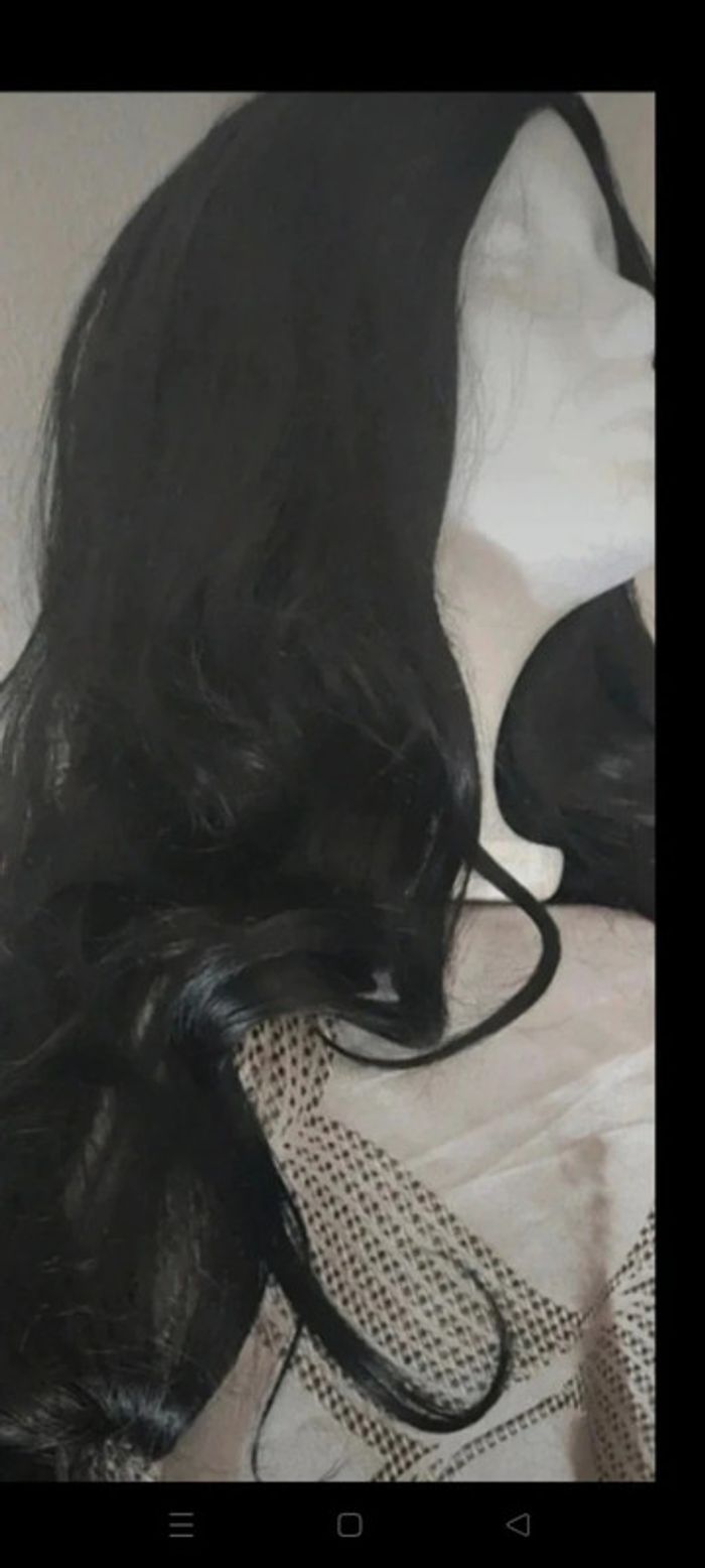 💯 promo 💯 Perruque Naturelle Noir Ébène Luxe Tendance - photo numéro 8