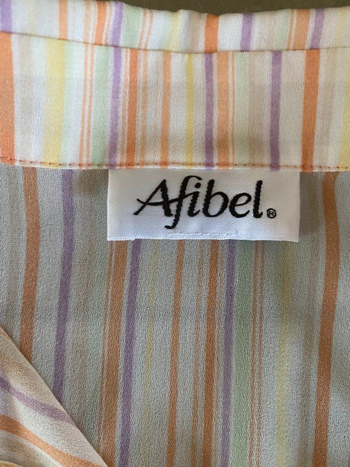 Chemise Afibel en voile aux couleurs pastels taille 38 - photo numéro 13
