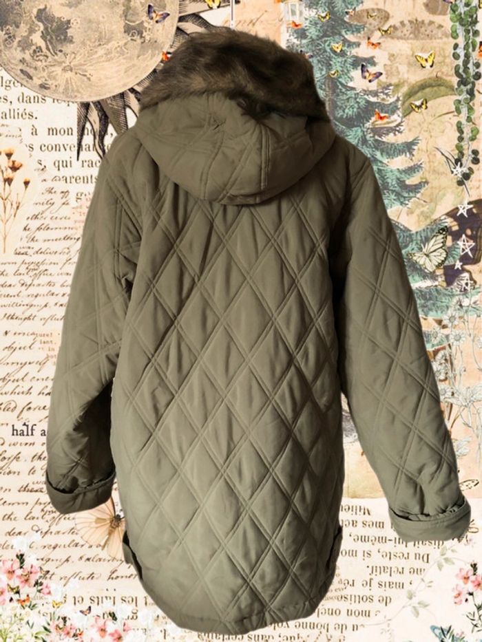 🍁🍃Parka vintage années 90 kaki vert olive green vintage 90s parka🍃🍁 - photo numéro 3