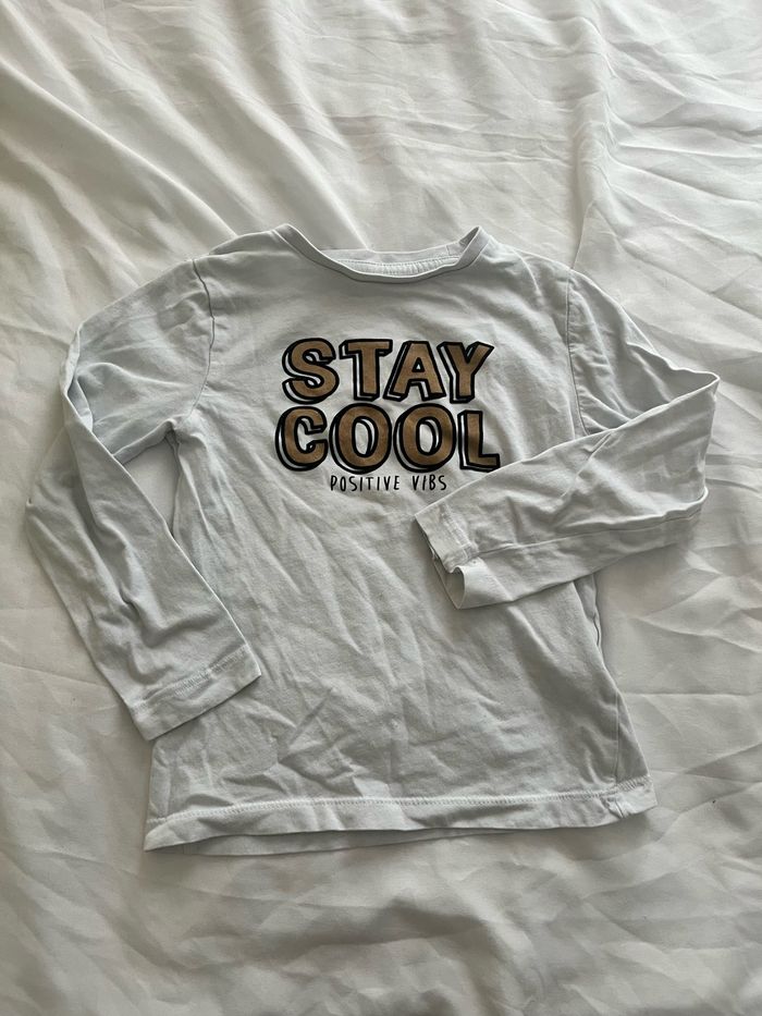 TEE shirt 5 ans blanc/beige Gemo