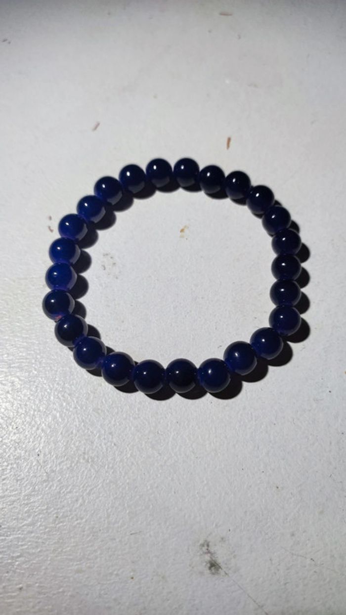 Bracelet pierres bleu roy - photo numéro 4