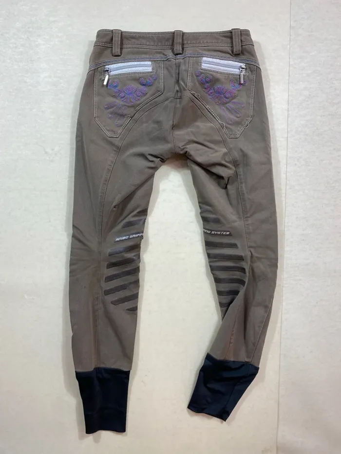 Pantalon équitation Animo Brun XXS Très Bon État - photo numéro 8