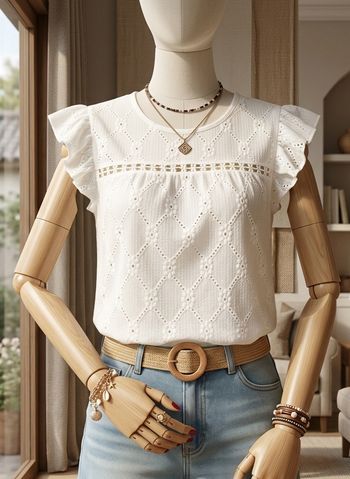 Haut imitation dentelle 