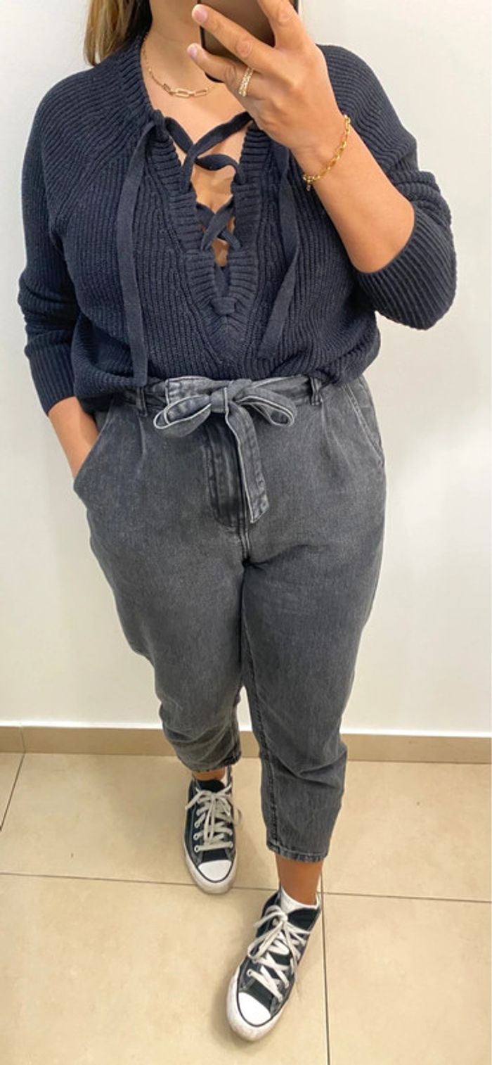 Superbe Pull  Côtelé A Nouer Taille M - photo numéro 4