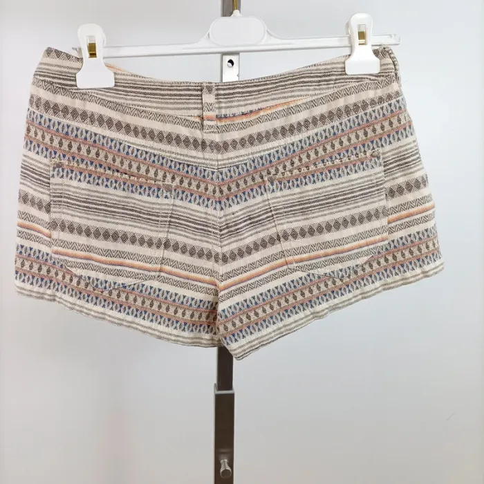 Short imprimé ethnique beige et multicolore Mango Taille 38 100 % coton A763 - photo numéro 6