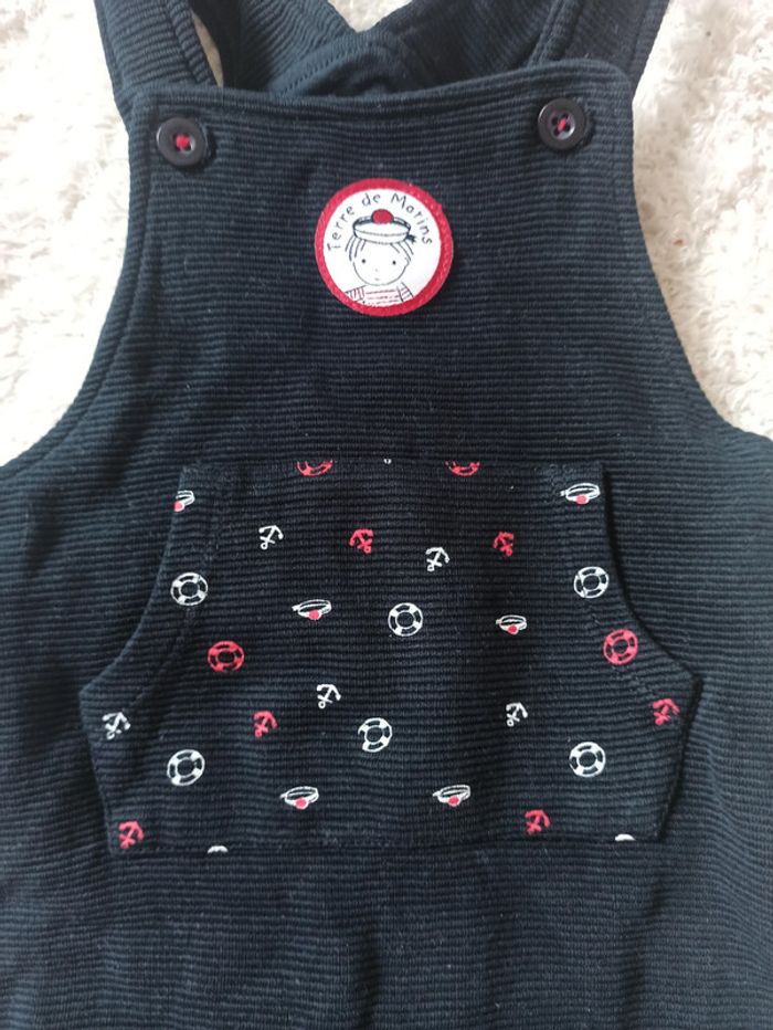 Ensemble salopette t-shirt terre de marins - photo numéro 3