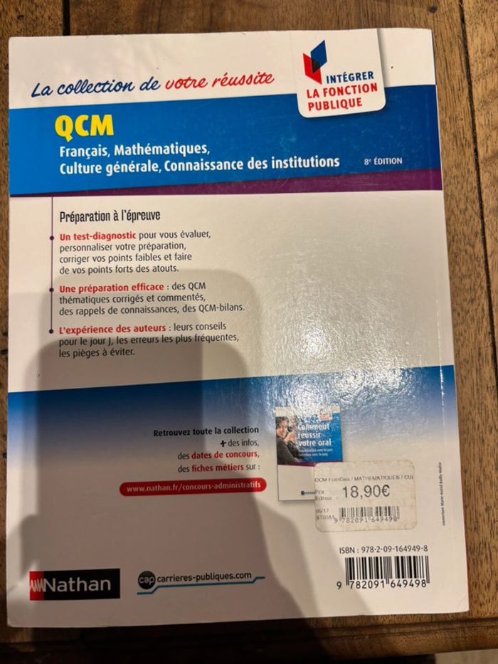 Livre Qcm concours FP catégorie C - photo numéro 2