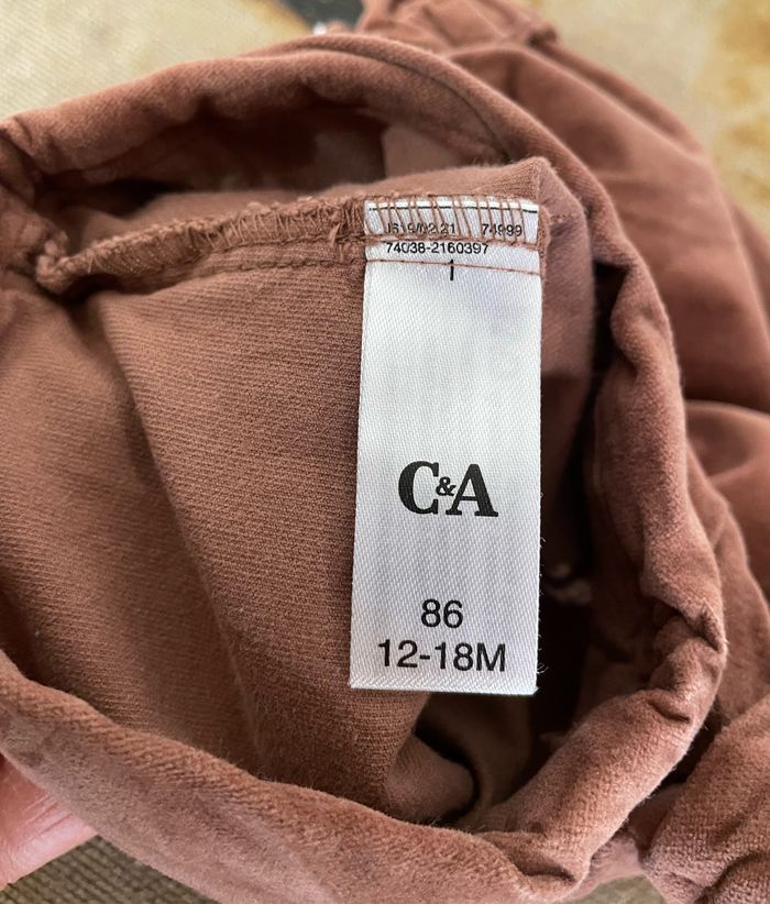 Short Velours marron fille taille 18 mois C&A - photo numéro 4