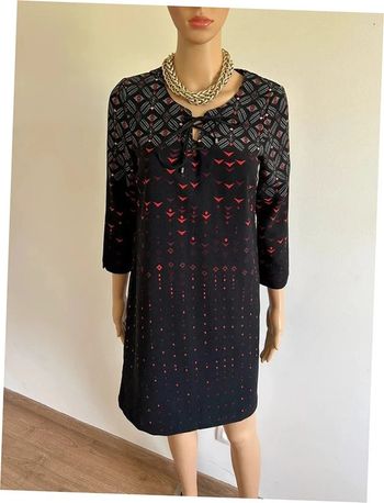 Robe imprimée avec manches 3/4 Miss Captain taille 36 jamais portée