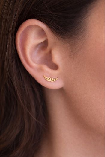 Boucle d’oreilles dorés ailes style Z&V