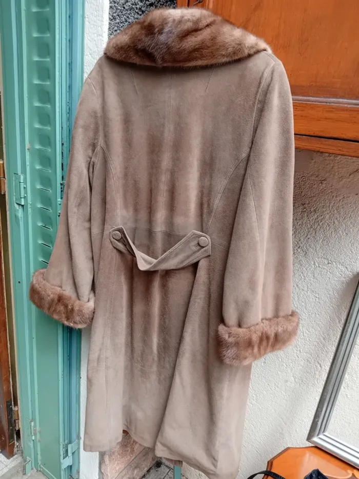 Veste longue femme en daim - photo numéro 2
