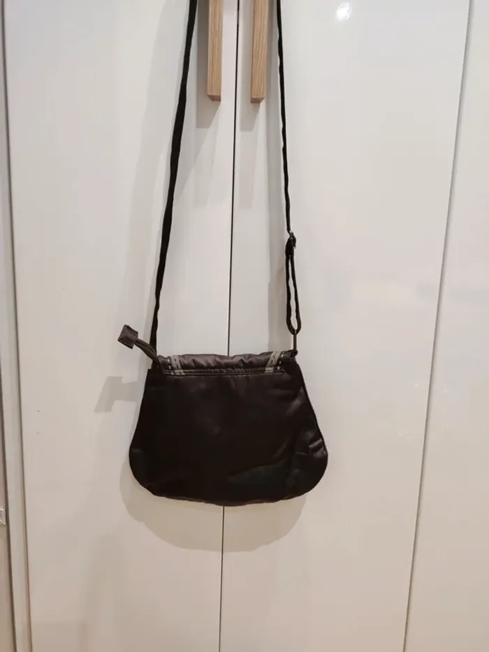 Sac à bandoulière marron satiné - photo numéro 6