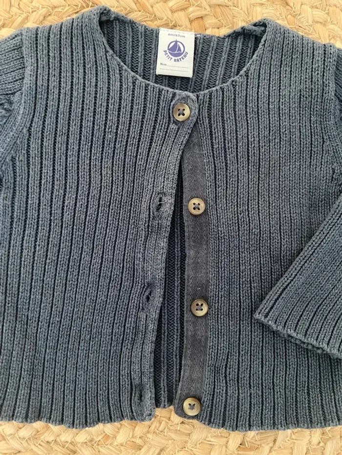 Gilet en tricot 6 mois Petit Bateau - photo numéro 3