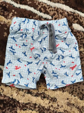 Short de bain enfant motifs crabes 6 mois Petit Bateau Très bon état