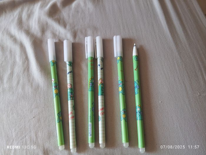 Stylos encre gel effacables dinodaures