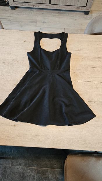 Robe courte noire à bretelles, taille XS/S, nickel