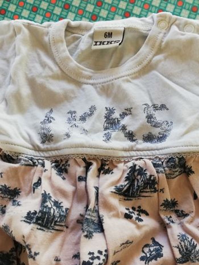 Ikks barboteuse + bodie robe 6 mois - photo numéro 7