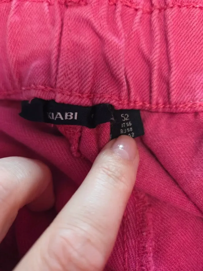 Jean carotte taille 52 Kiabi – Rose fuchsia - photo numéro 6